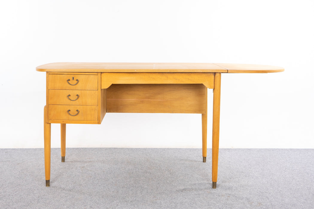 Danish Mid-Century Beech Writing Desk - (326-047)