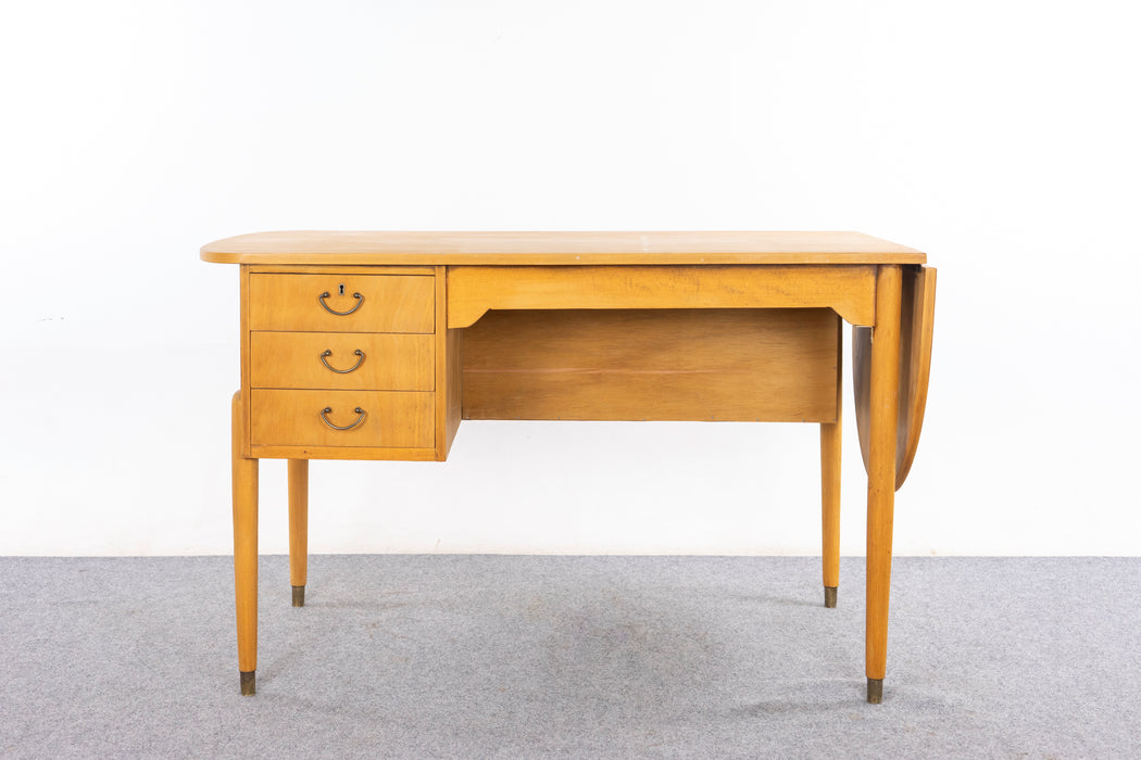 Danish Mid-Century Beech Writing Desk - (326-047)