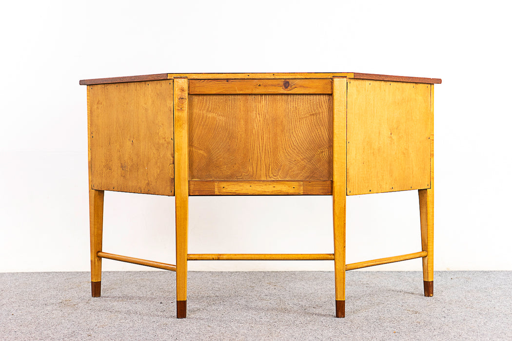 Teak & Beech Scandinavian Vanity/Desk - (325-005)