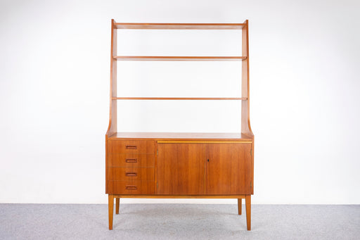 Swedish Teak Bookcase/Secretary - (327-164)
