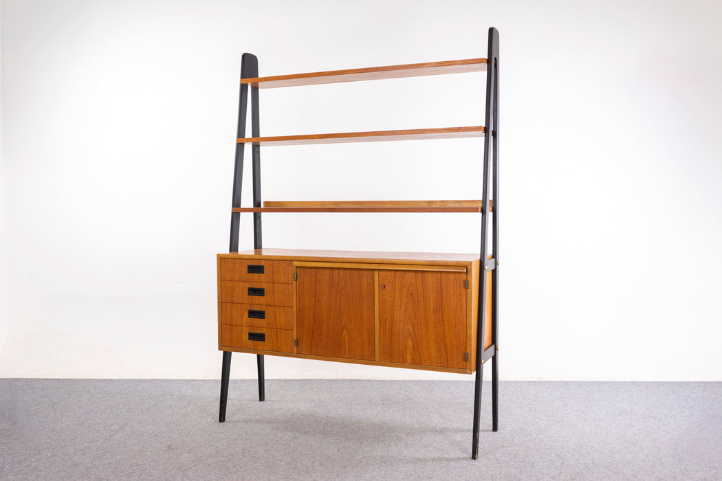Teak Swedish Secretary/Bookcase - (326-167)