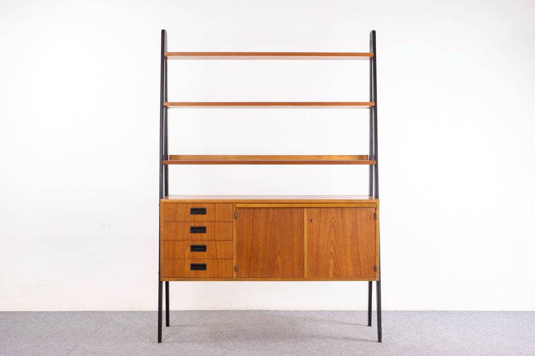 Teak Swedish Secretary/Bookcase - (326-167)