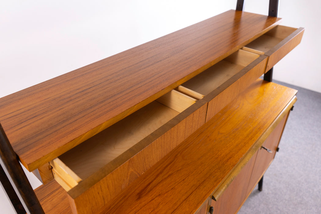 Teak Swedish Secretary/Bookcase - (326-171)