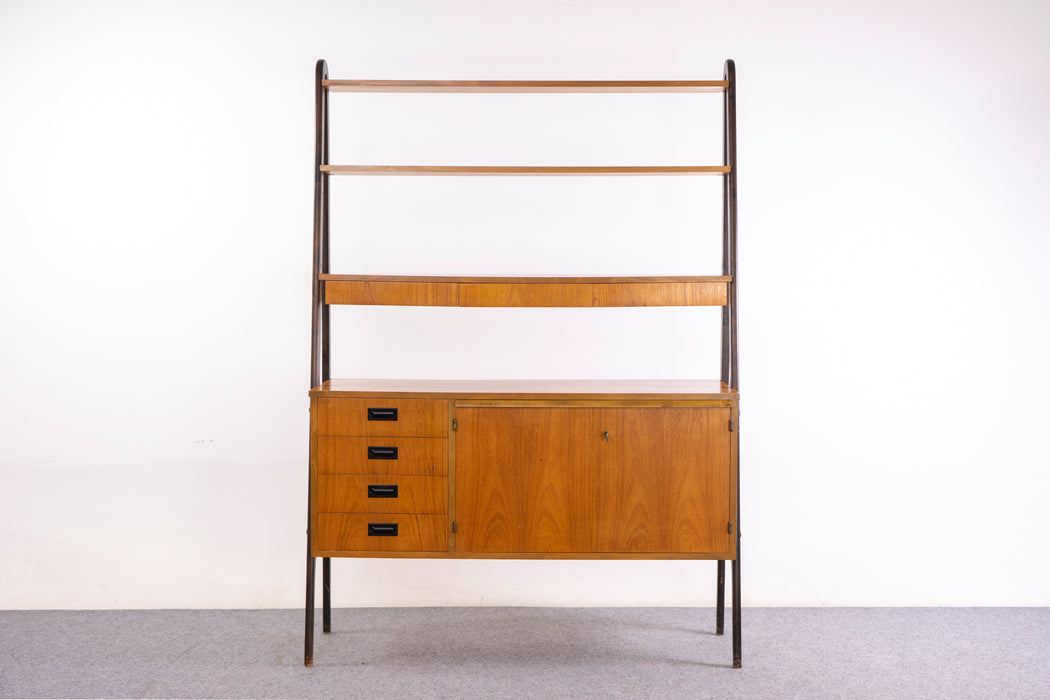Teak Swedish Secretary/Bookcase - (326-171)