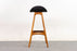 Teak & Leather Bar Stool by Erik Buch - (D1248)