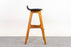 Teak & Leather Bar Stool by Erik Buch - (D1248)