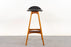 Teak & Leather Bar Stool by Erik Buch - (D1248)