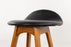 Teak & Leather Bar Stool by Erik Buch - (D1250)