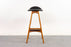 Teak & Leather Bar Stool by Erik Buch - (D1250)