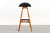 Teak & Leather Bar Stool by Erik Buch - (D1251)