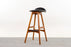 Teak & Leather Bar Stool by Erik Buch - (D1251)