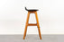 Teak & Leather Bar Stool by Erik Buch - (D1251)