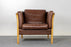 Danish Mid-Century Beech & Leather Lounge Chair - (323-034.1)