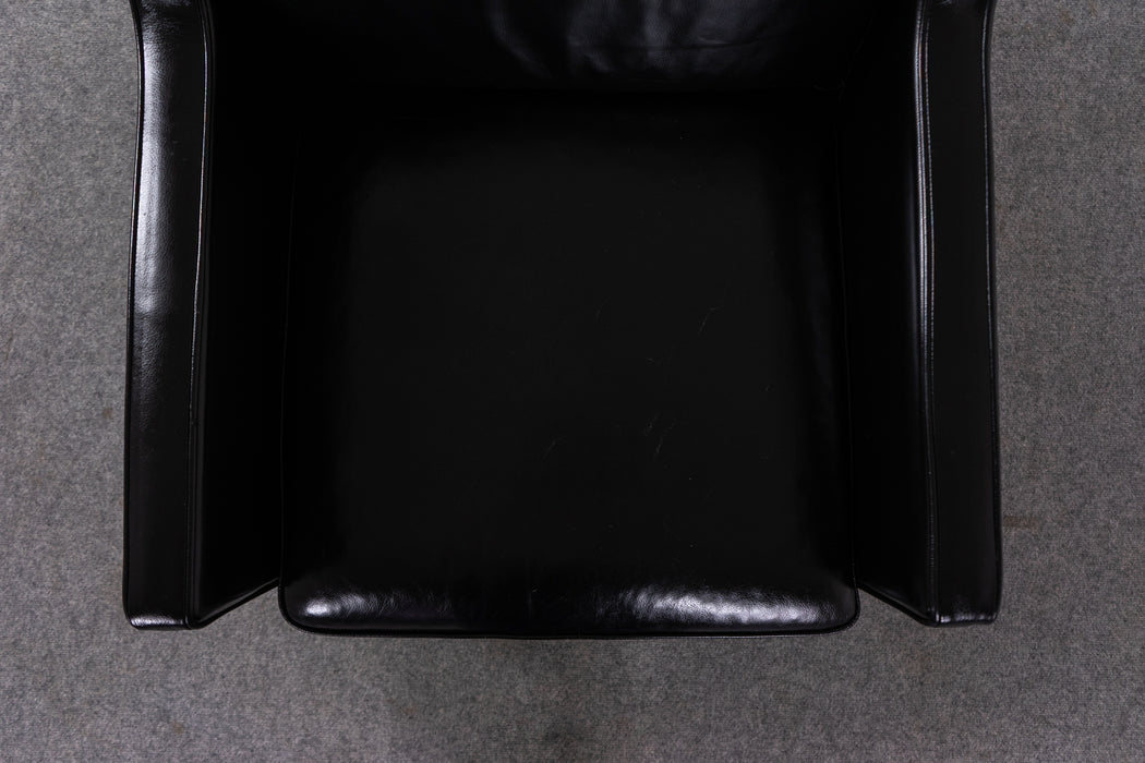 Danish Modern Leather Easy Chair - (322-072.2)