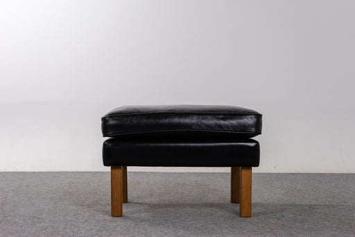 Danish Modern Leather Footstool - (322-072.3)