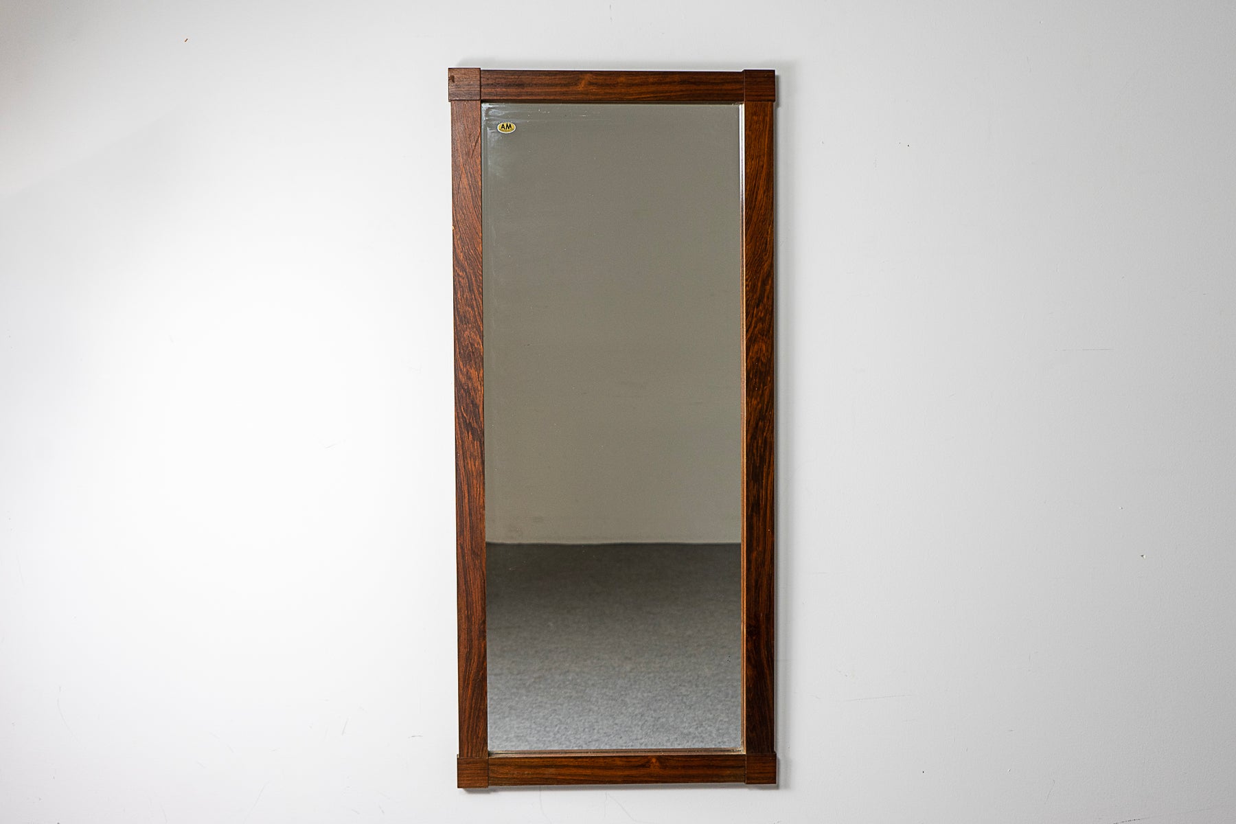 Danish Modern Rosewood Wall Mirror - (321-341.15)