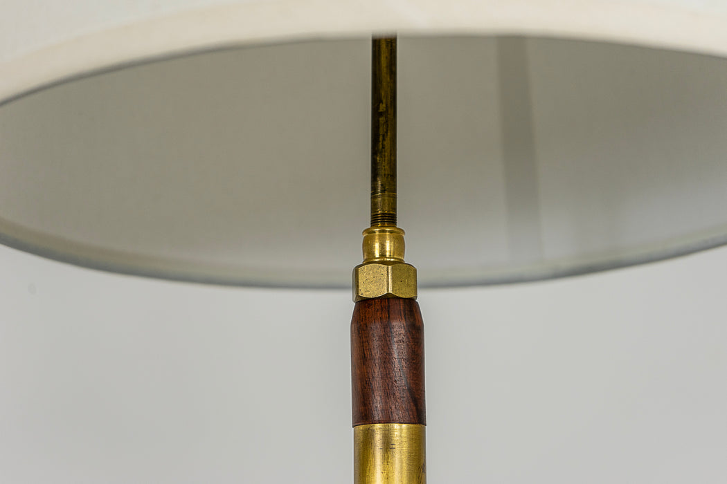 Rosewood & Brass Floor Lamp - (321-345.11)