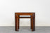 Danish Modern Rosewood & Tile Nesting Table - (322-019)