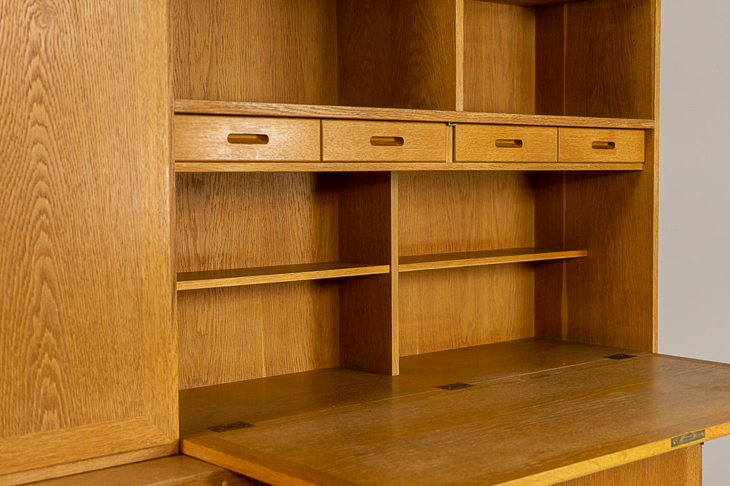 Oak Danish Bookcase Cabinet by Kai Winding - (322-195)