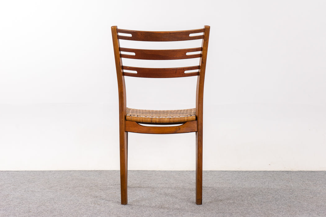 6 Teak & Rattan Swedish Dining Chairs - (321-100.1)